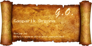 Gasparik Orgona névjegykártya